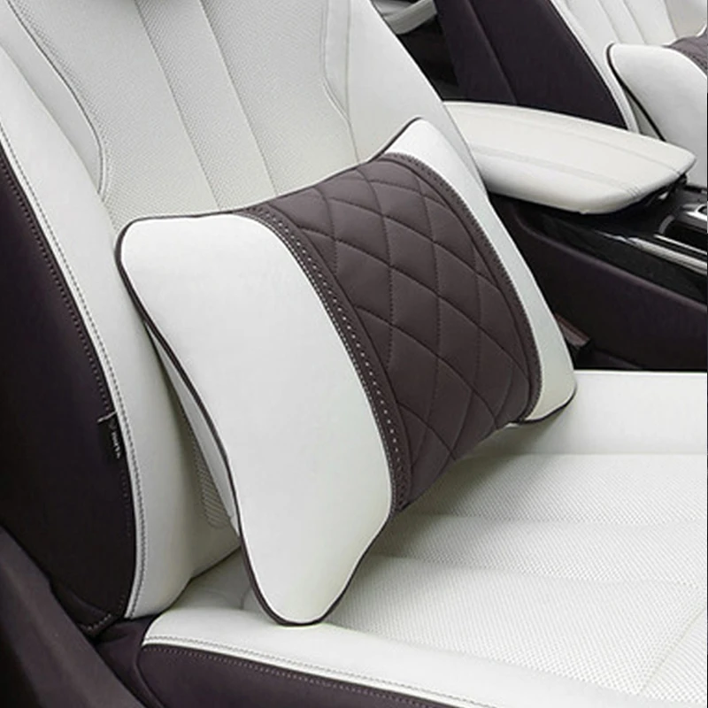 

Высококачественная Автомобильная поясная подушка Maybach S-Class Nappa, кожаная Автомобильная подушка для путешествий, универсальные автомобильны...
