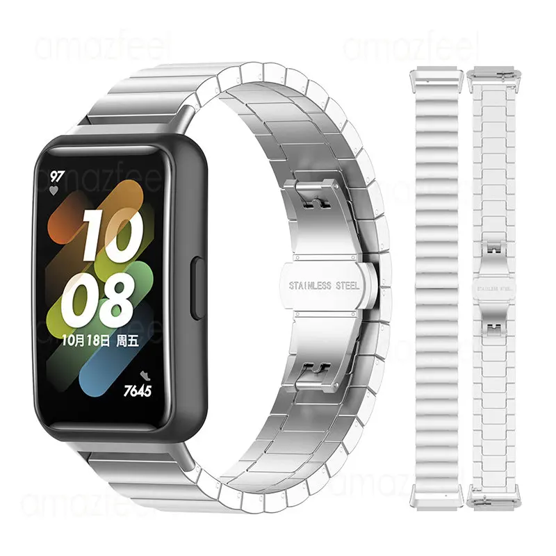 

Браслет из нержавеющей стали для Huawei Band 8, металлический ремешок для смарт-часов Huawei Band 7 6 Pro, Honor Band 7 6