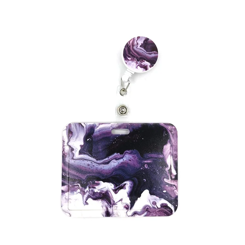 

Выдвижной чехол с рисунком фиолетовых волн мрамора для медсестры