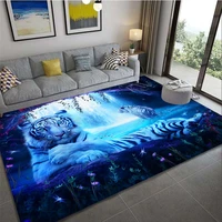 lousidream cartoon tiger carpet living room home decor sofa table rug anti slip chair cushion lounge mat