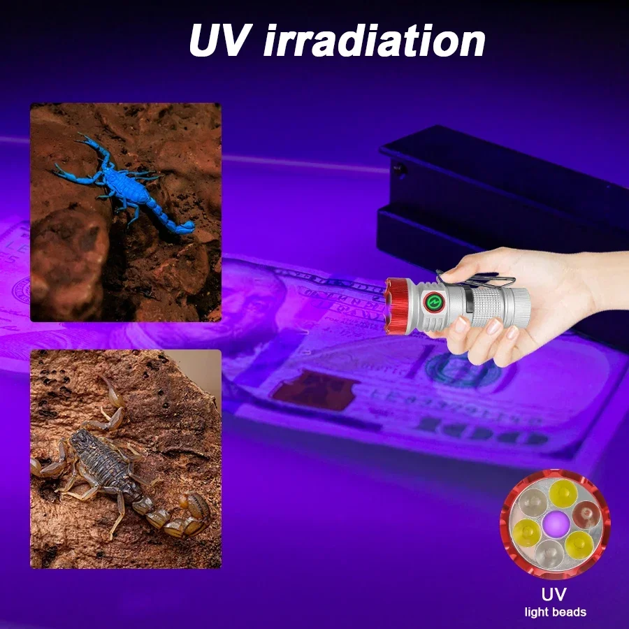 Многофункциональный мощный фонарик с 11 режимами освещения для фотографии на