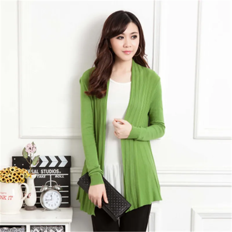 

Sueter Mujer New Hollow Out Loose Fashion Harajuku Office Lady Scarf Collar Thin Tricot Cardigans Solid Sweater Women