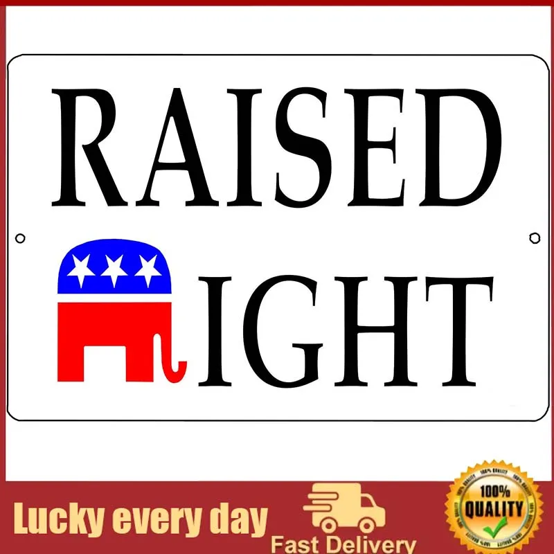 

Rogue River Tactical Funny Republican Conservative Metal Tin Sign Wall Decor Man Cave Bar Raised Right wall decor outdoor decor