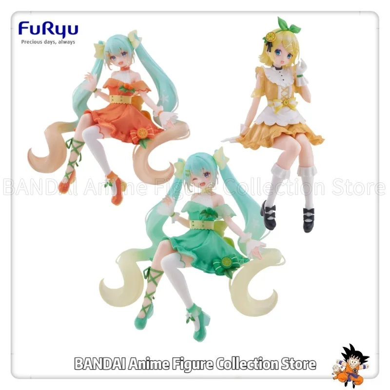 Фото Оригинальные фигурки FuRyu Citrus MIKU: призовая фигурка Hatsune Miku (версия A), призовая фигурка Kagamine Rin (версия B), последняя призовая фигурка Hatsune Miku (версия Lime) №1