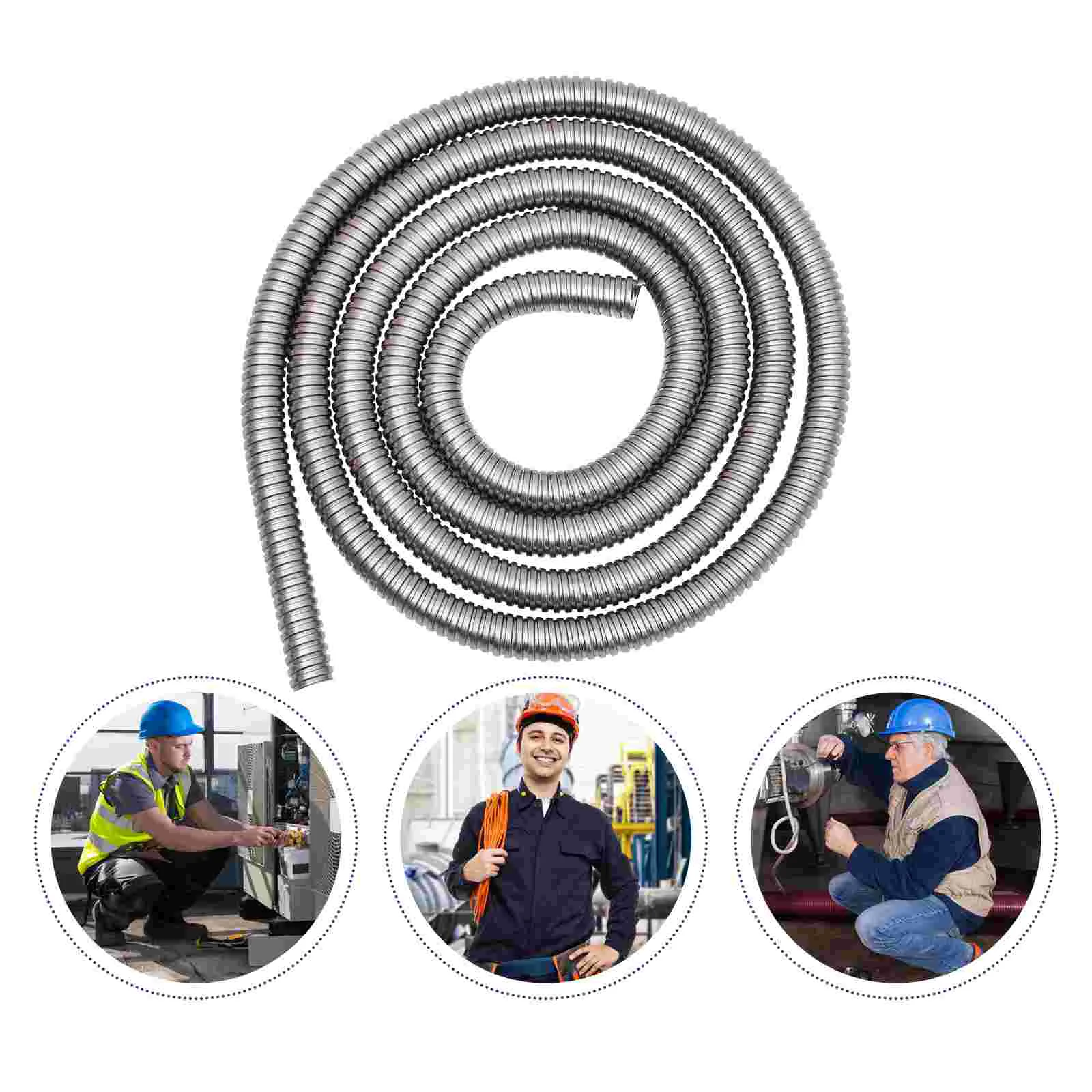 

Cable Wire Sleeve Conduit Protector Hose Wrap Cover Tubing Cord Tube Loom Corrugated Management Metal Organizer Threaded Coiled