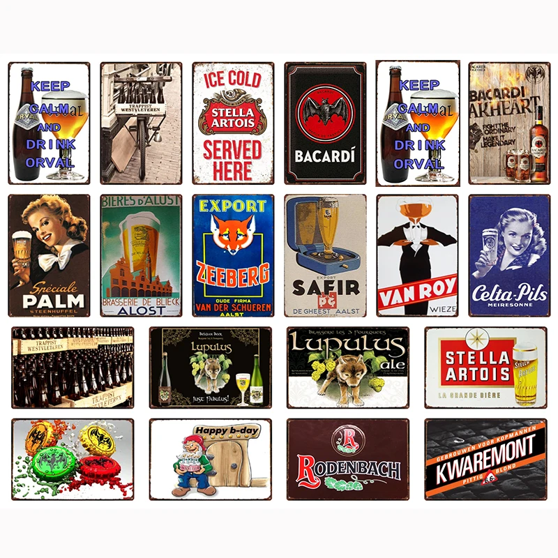 

Belgium Beer Retro ZEEBERG Vintage Metal Tin Signs Poster Decor for Room Bar Pub Club Man Cave Wall Decoration A-73