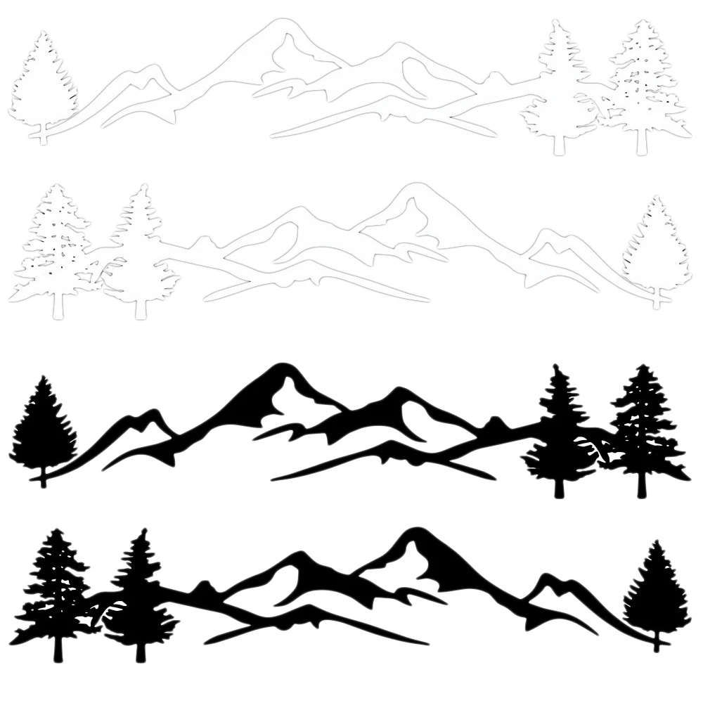

Car Sticker Vinyl Snow Mountain Forest Totems Body Door Graphic Auto Decal for SUV RV Camper Offroad Car Styling