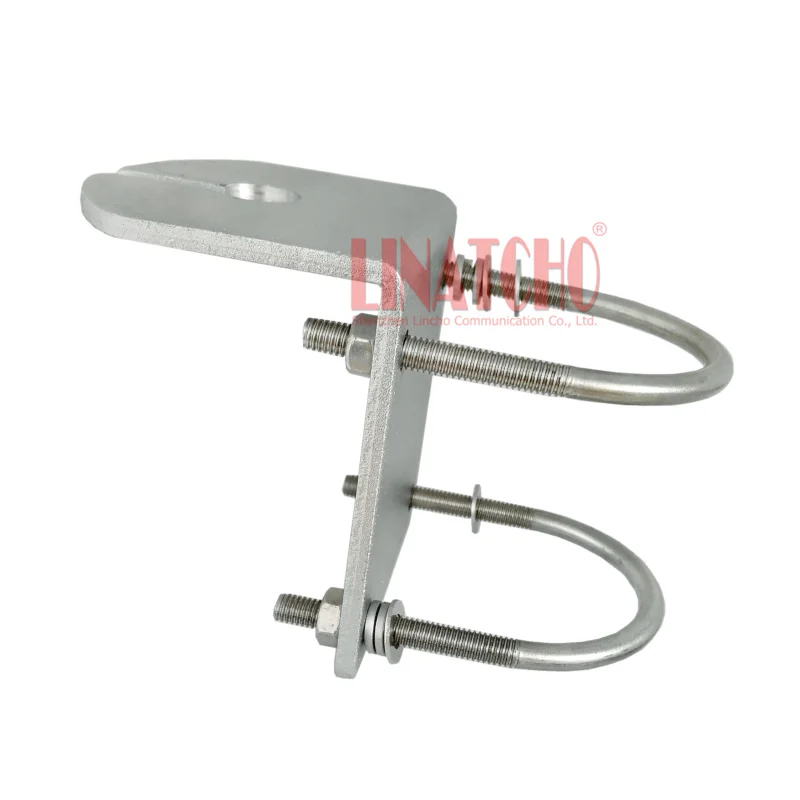 L-shaped U Clip Wall Mount Outdoor Stainless Steel Vehicle Antenna Base General Holder Bracket