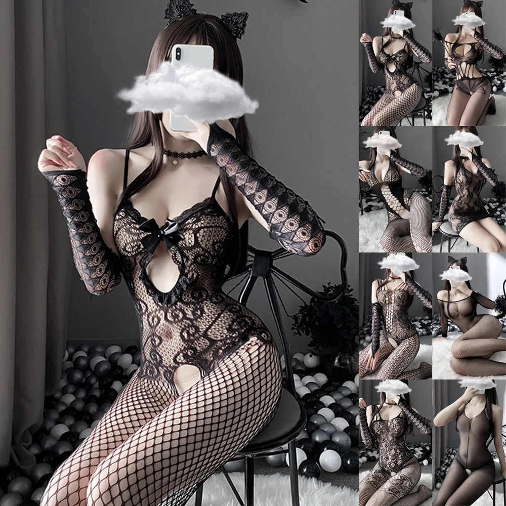 

Women Lingerie Sexy Bodystockings Bodysuit Fishnet Stocking Nightwear Sleepwear Erotic Hot Bodysuits