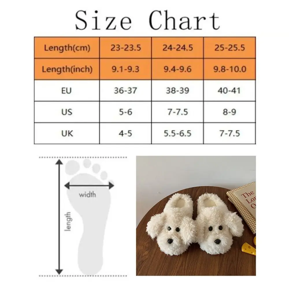 Сандалии мягкие плюшевые мужские игрушечные тапочки в виде пуделя Симпатичные