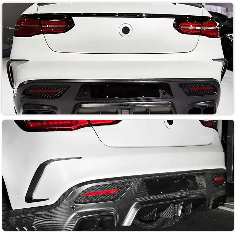 Для Mercedes Benz GLE Class C292 GLE43 GLE63 AMG 2015-2017 задний бампер из углеродного волокна боковые