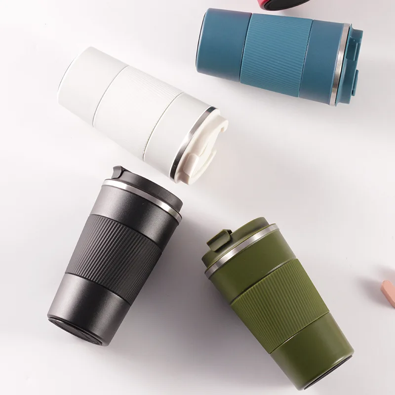 

Double Layer Stainless Steel Vacuum coffee Insulation mug Non-slip cup sleeve convenient to drink hot and cold car thermos cup