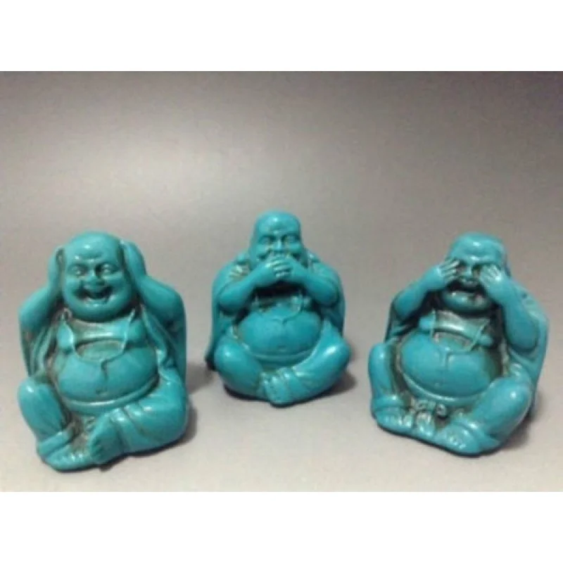 

Exquisite Chinese Hand-carved Three Laughing Buddha Statues