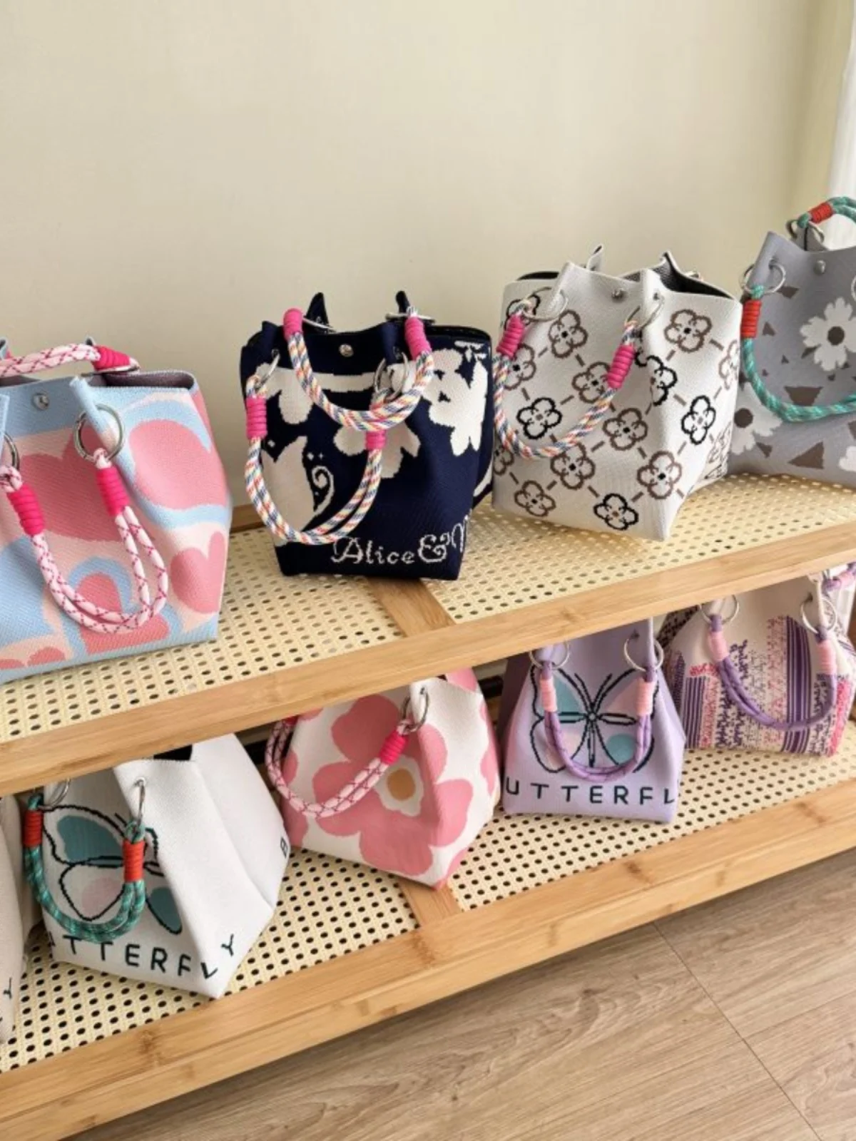 Новая милая вязаная сумка для мобильного телефона летняя дорожная кошелек монет