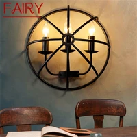 fairy american style wall lamp classical led sconce candle indoor loft lighting design industrial retro fixtures