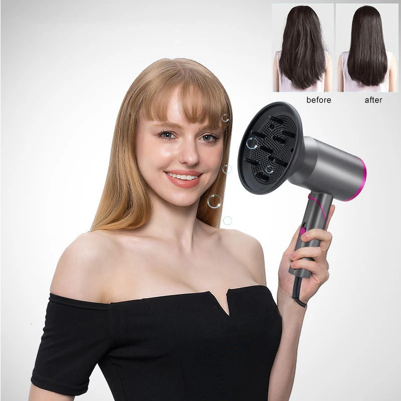 Free Shipping Foldable Hair Dryer Portable Negative Ion Fast Drying Hot Cool Professional Electric Hair Dryer Set For Home Use