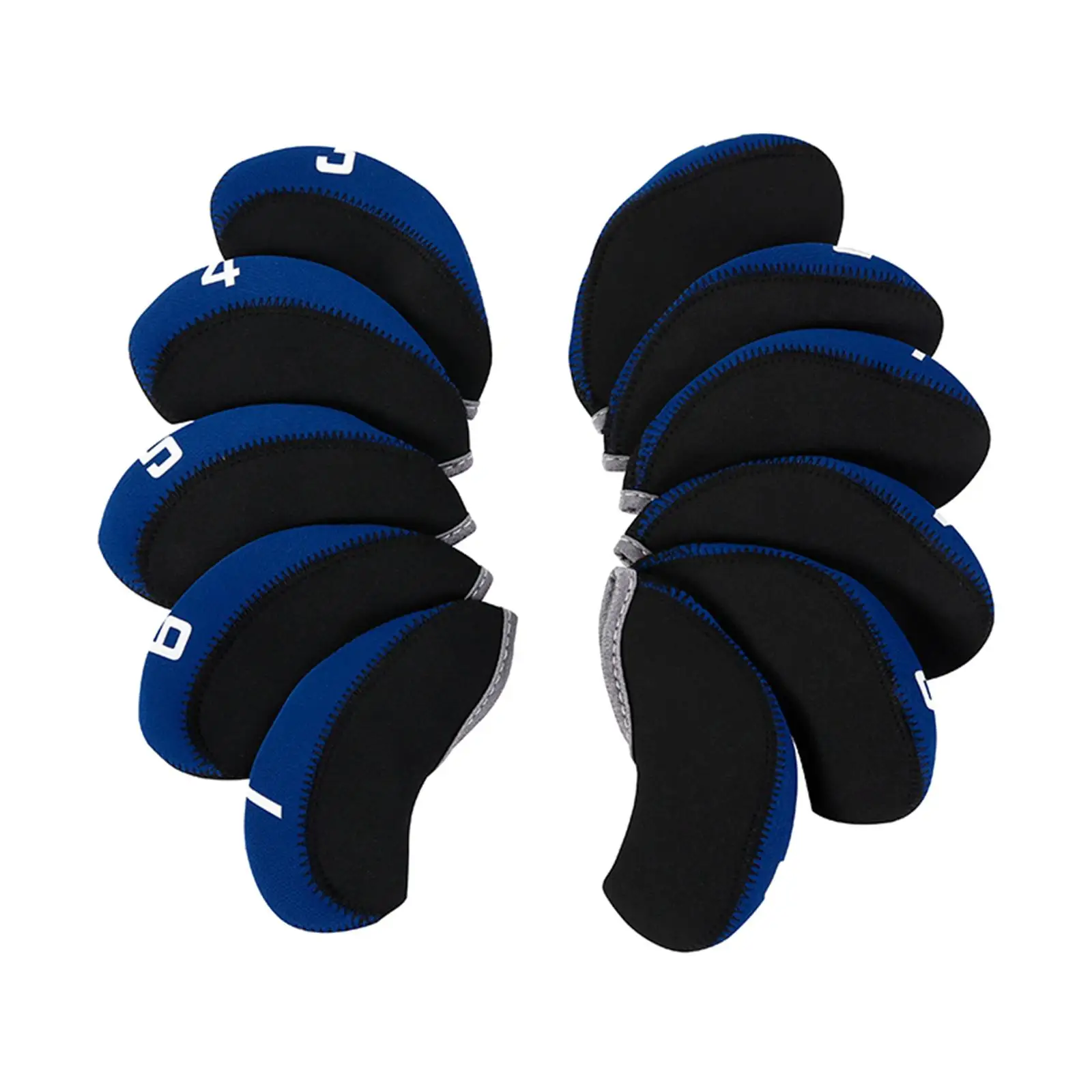 

11Pcs/Set Golf Club Covers Set for Irons Neoprene Number Print Headcovers 3, 4, 5, 6, 7, 8, 9, A, P, Sw L