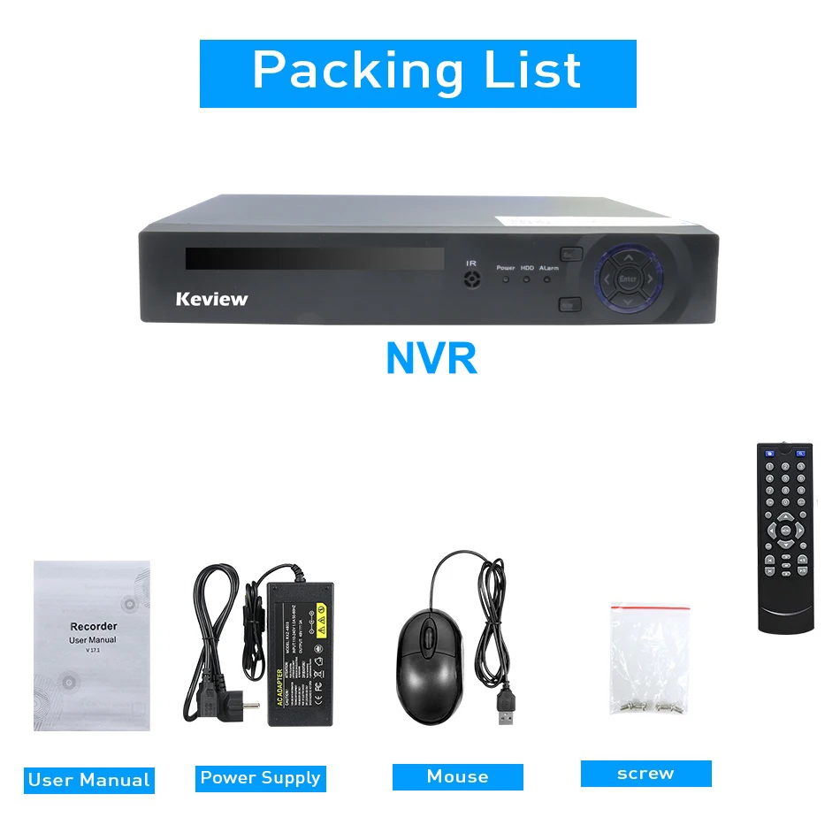 IP-камера видеонаблюдения Keview H.265 4/8 каналов POE NVR P2P 8 Мп 5 2 МП сетевой регистратор с
