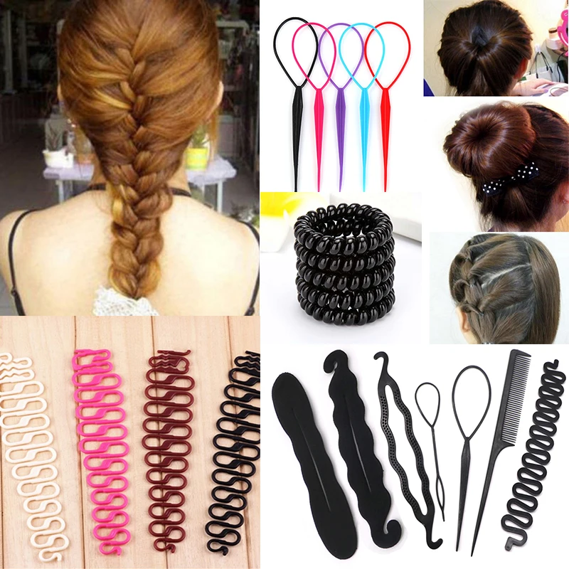 

Lady Girls Styling Accessories Fashion Styling Tools Women Hair Accessories Braided Set Hair Clip Hair Comb Headband Hairpins
