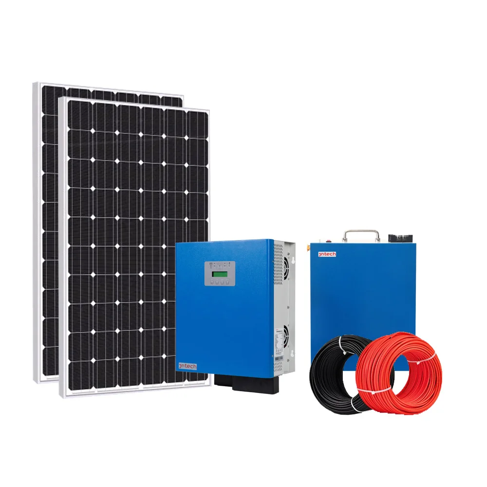 JNTECH 5kw off grid solar power system for home DC AC 220Vac single phase output with hybrid AC charger