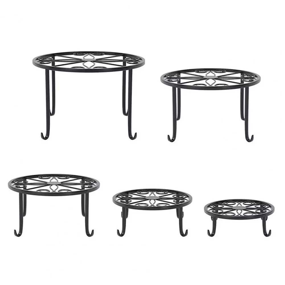 

5Pcs Plant Stand Sturdy Base Rust-free Weather-resistant Iron Art Heavy Duty Outdoor Indoor Plant Flower Pot Stand Balcony