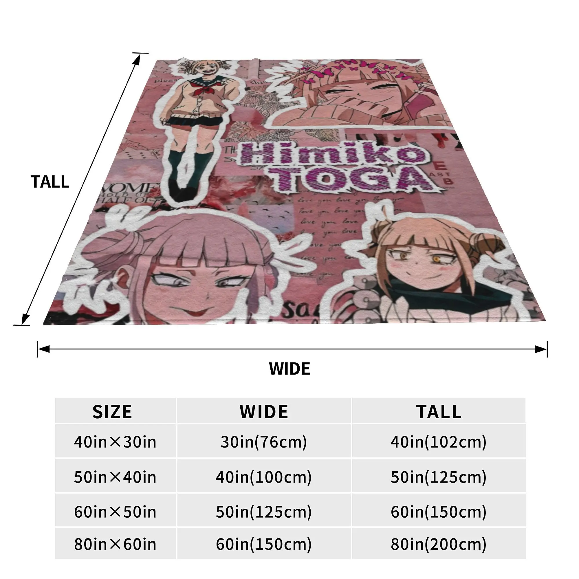 Одеяла My Hero Academia Himiko Toga бархатное теплое одеяло в стиле аниме манга для самолета