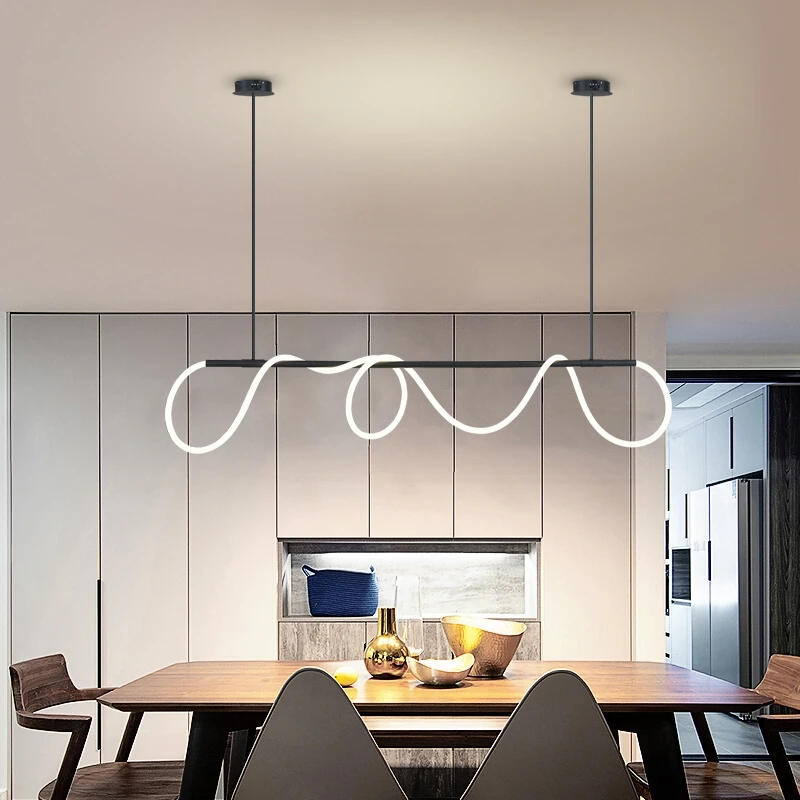 

Note Curve LED Tube Ceiling Chandelier For Dining Table Living Room Modern Home Decor Ornaments Hanging Lamp Lustre Lighting