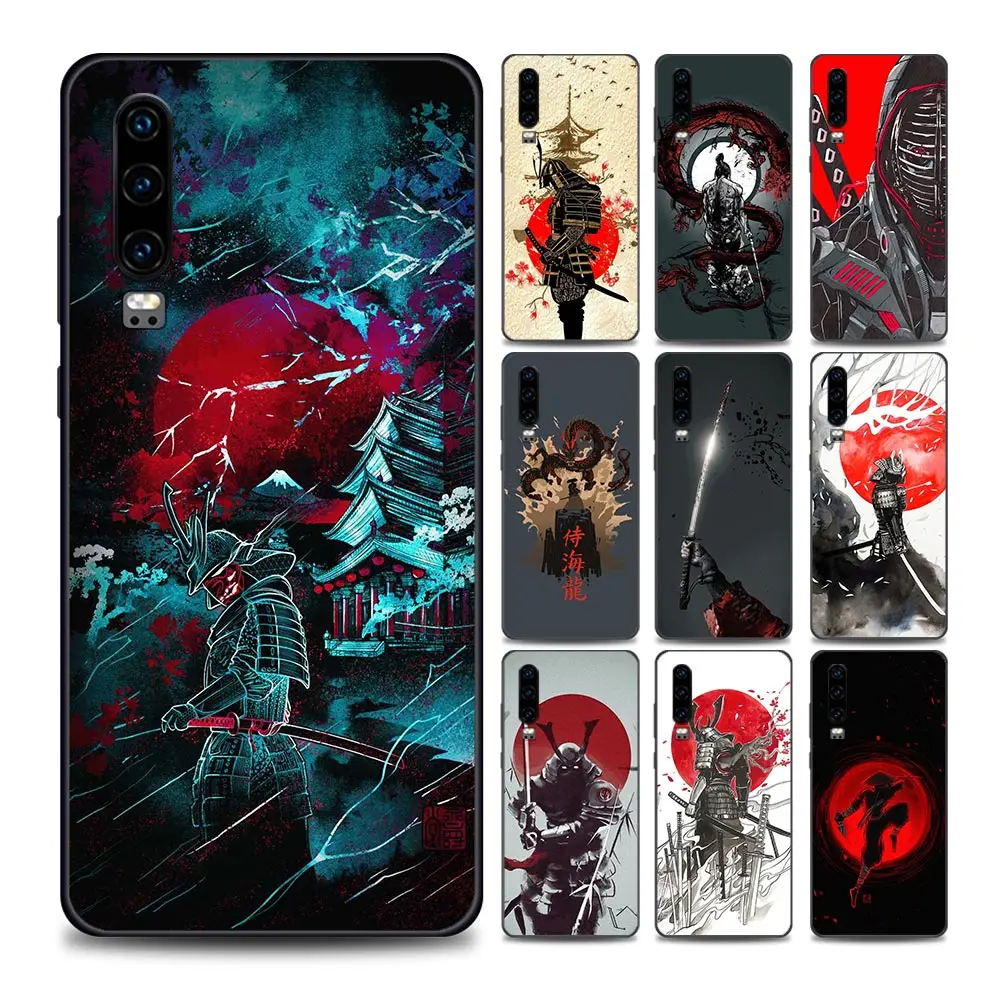 

Samurai Japan Art Sac Huawei Case for P10 Lite P20 Pro P30 Pro P40 Lite P50 Pro Plus P Smart Z Soft Silicone