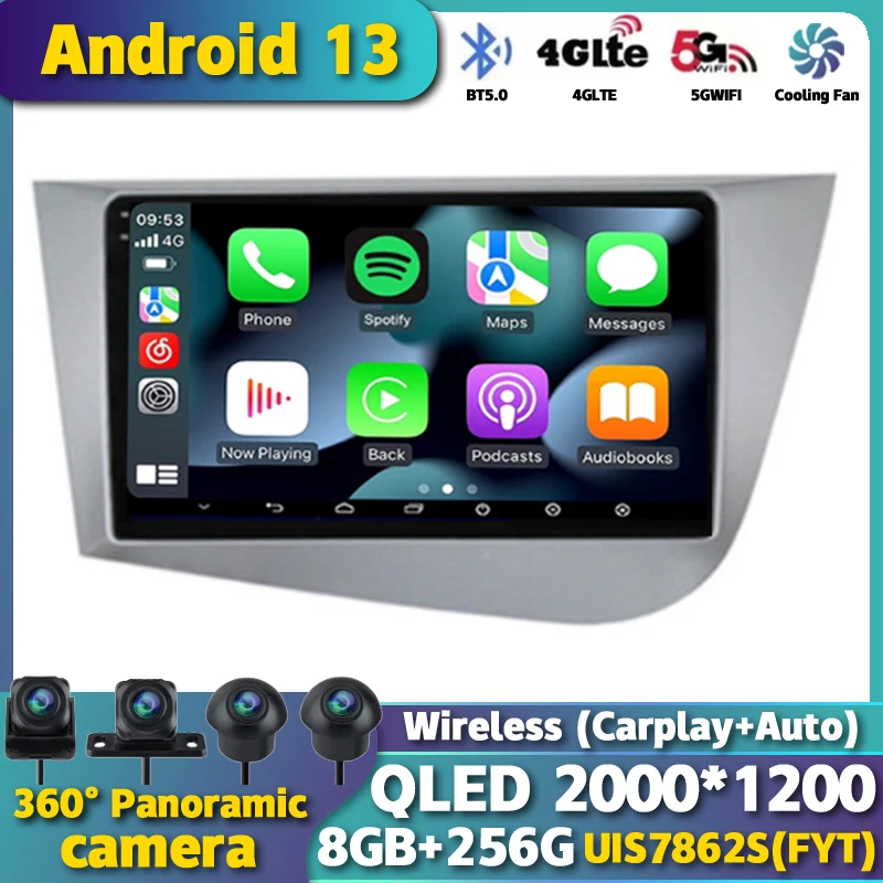 

Автомагнитола на Android 13 с GPS-навигацией для Seat Leon 2 MK2 2005-2012, мультимедийный видеоплеер, стерео, DSP, Wi-Fi, Carplay, автоголовное устройство