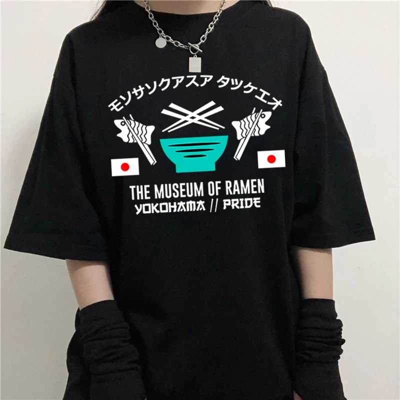 

The Museum of Ramen Men T Shirt Hip Hop Streetwear Tshirt Japanese Anime Print Summer Casual Short Sleeve T-Shirt Women Top Tee