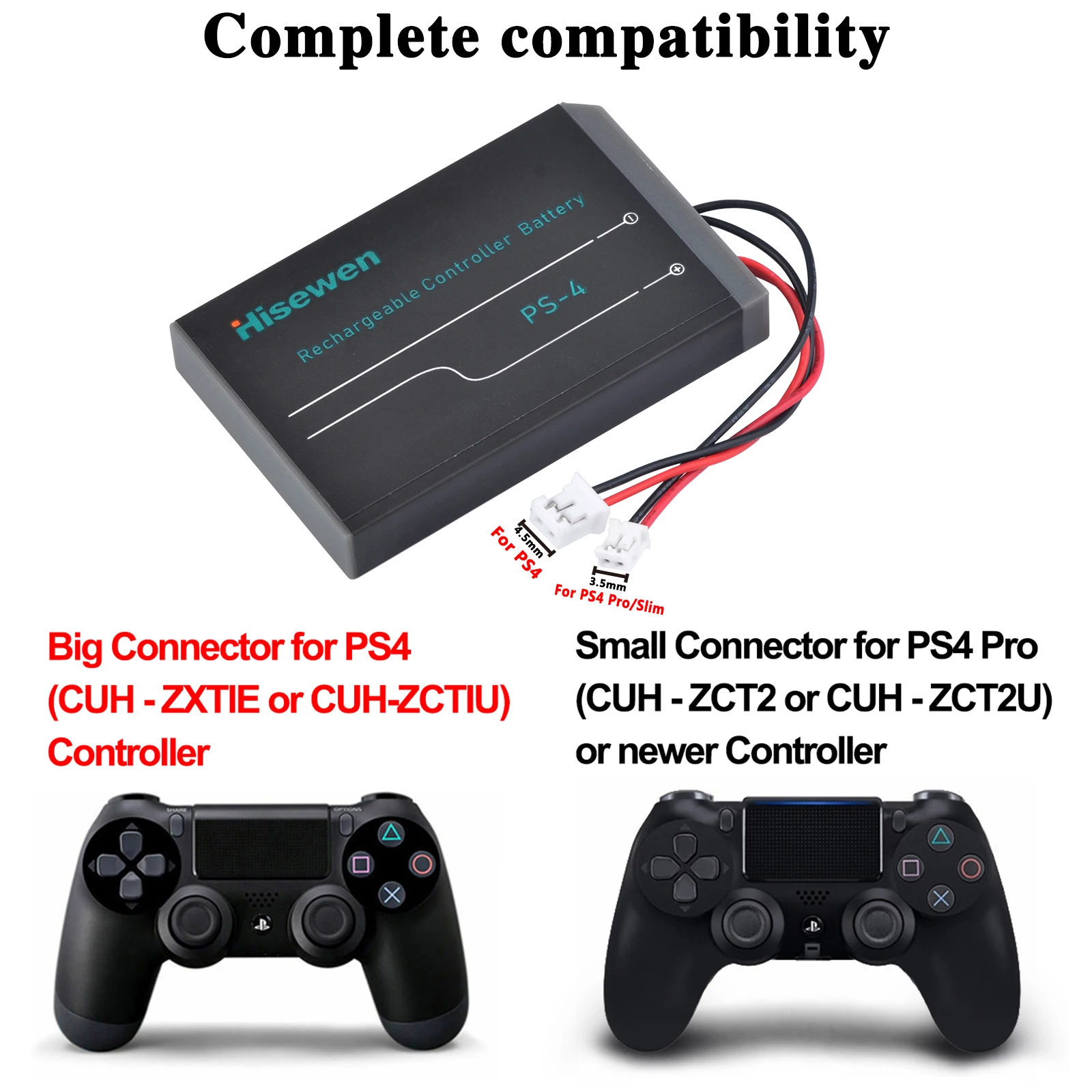 Фото Аккумулятор для контроллера Sony PS4 PS4Pro Dualshock 4 V1, 2000 мАч №4