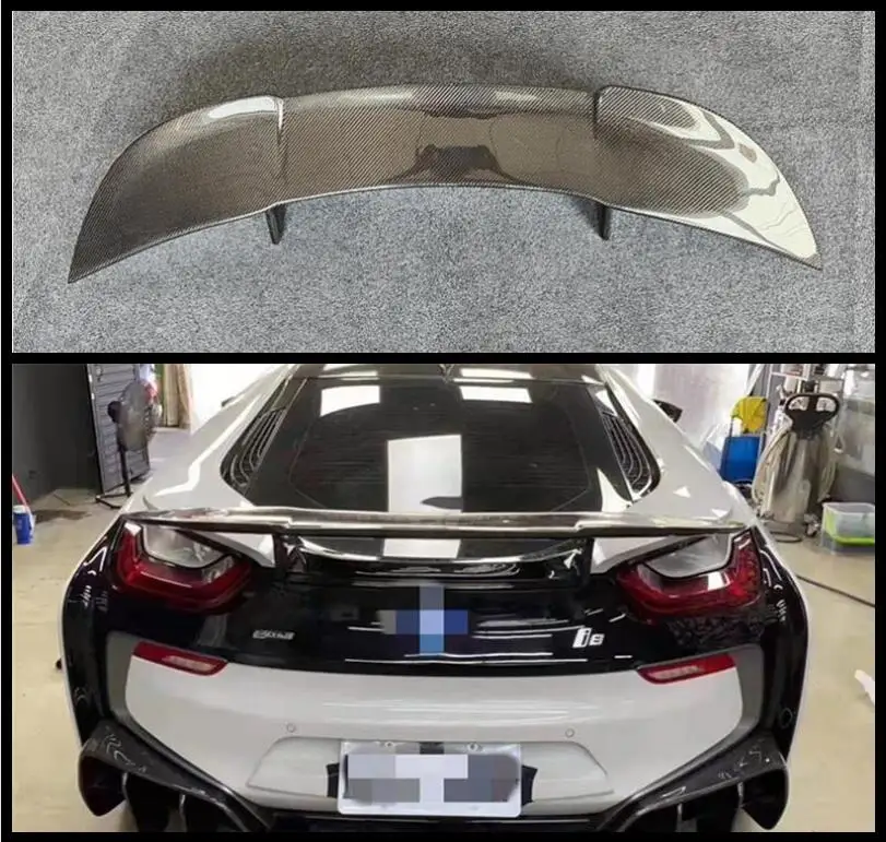 

REAL CARBON FIBER REAR LIP WING TRUNK LIP SPOILER For BMW I8 2014 2015 2016 2017 2018 2019 2020