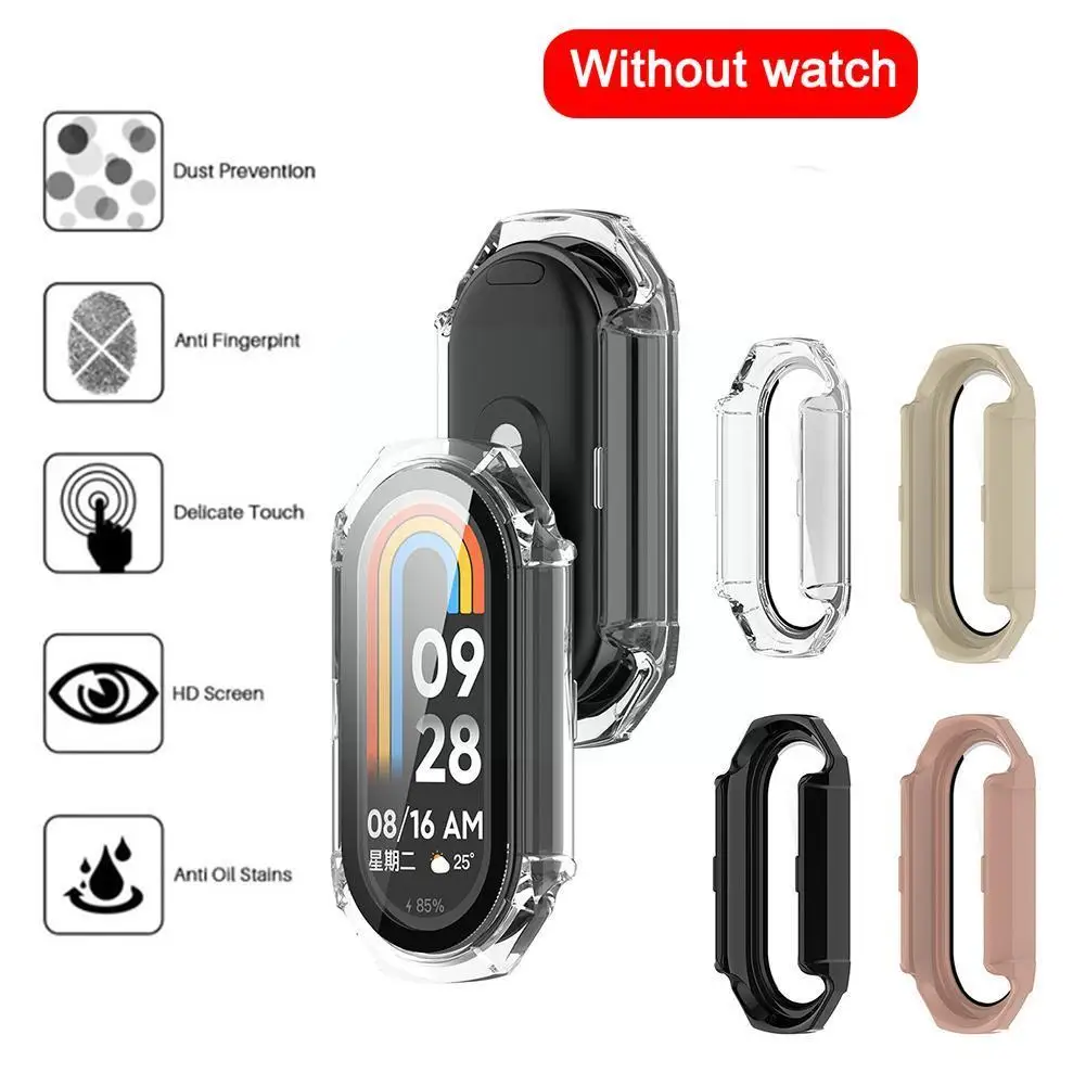 

Protective Cover Full Coverage Case Shockproof Anti-scratch 360 Degree Full Protection Compatible With for Xiaomi Mi Band 8 D4F9
