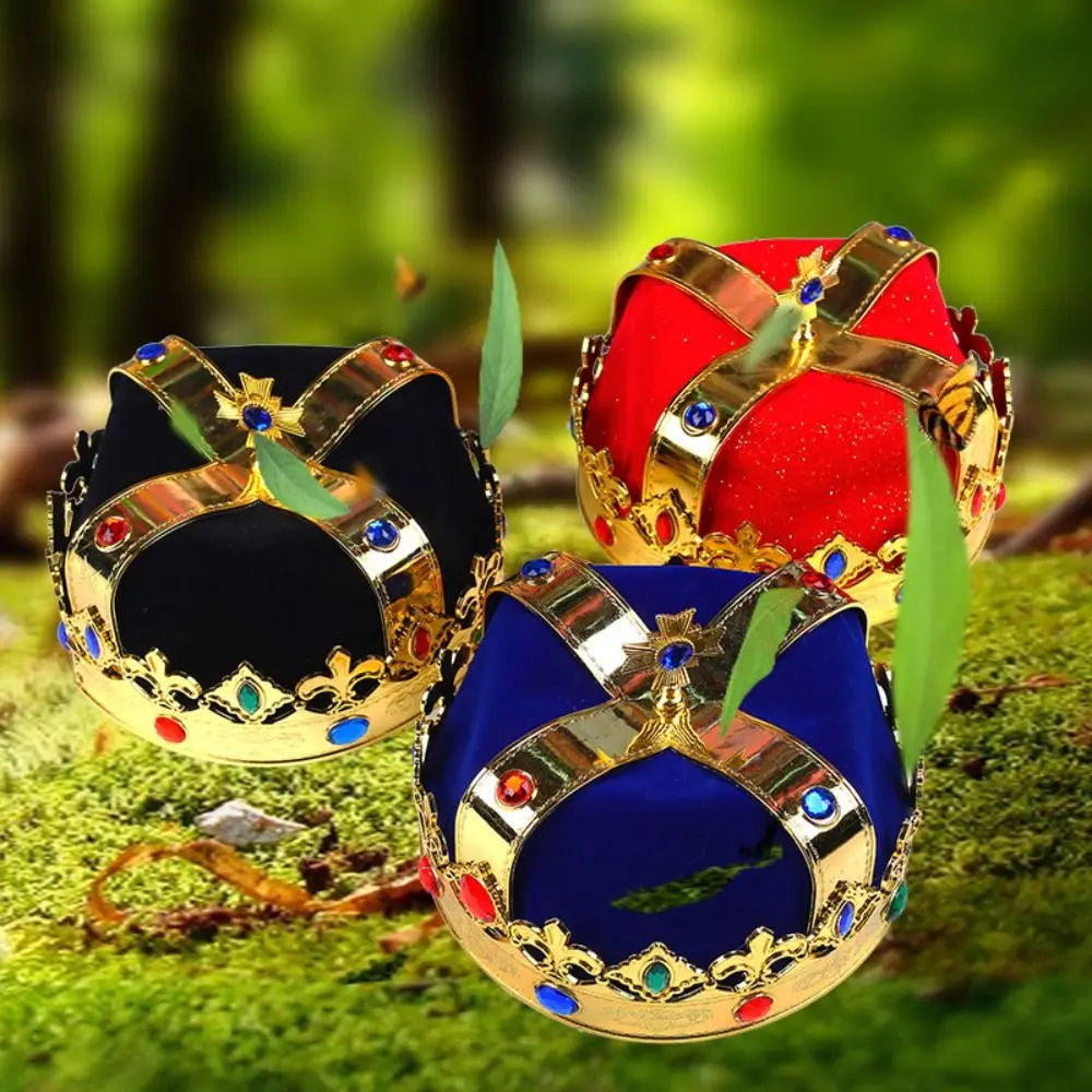 Одевание King Crown Hat Сценическое шоу Маскарад Принц Вечерние шляпы Косплей Король