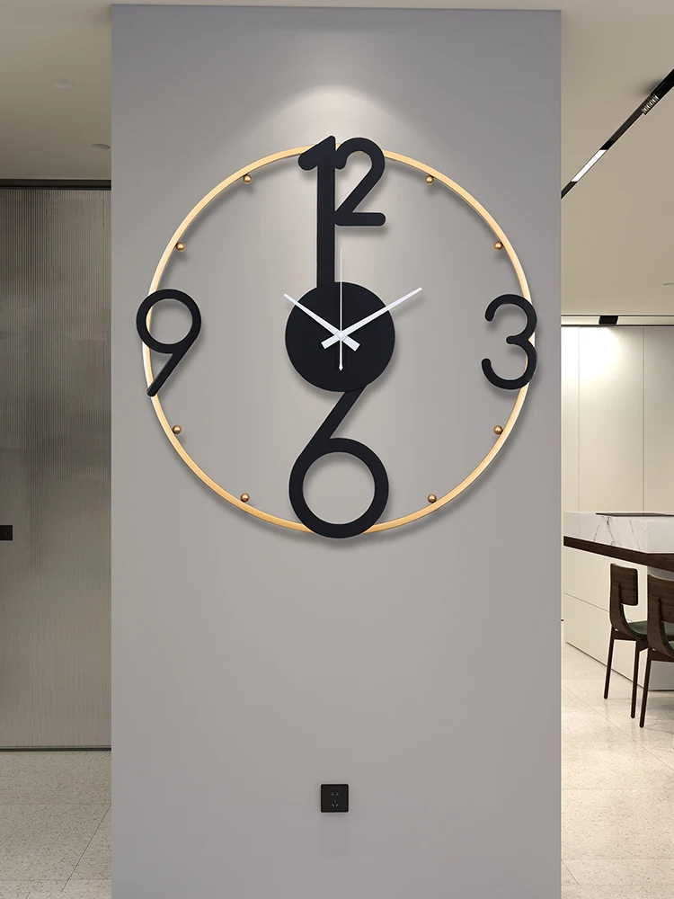 

Metal Unique Wall Clocks Frame Craft Battery Bedroom Circle Large Wall Clocks Digital Quiet Horloge Murale House Decor OC50GZ