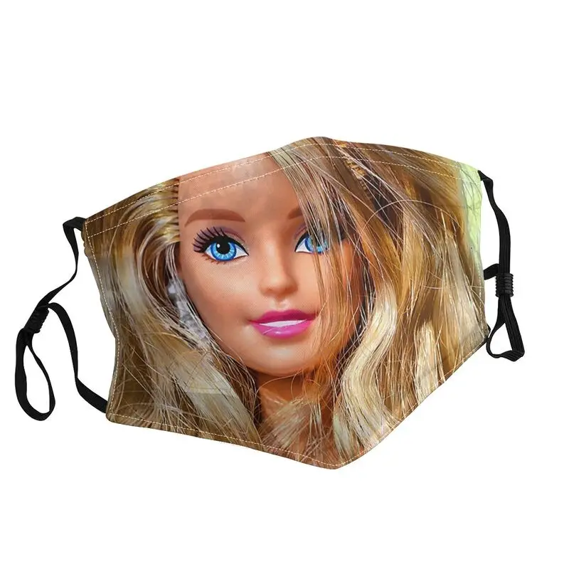 

Washable Barbies Doll Blonde Girl Mask for Face Cartoon Tv Mask Men Women Anti Haze Dustproof Protection Cover Respirator Muffle