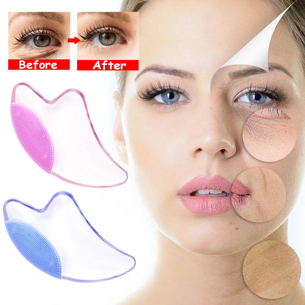 

Скребок для массажа лица и шеи гуаша, Spa очищающий, подтягивающий, против морщин скребок для ухода за кожей, 1 шт.