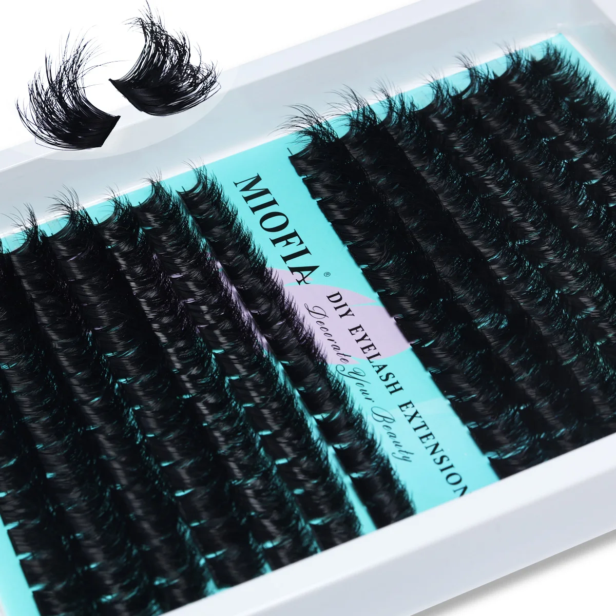 Фото Накладные ресницы MIOFIA 5D Voluminous Thick Cluster Lashes 30D-150D, 10-18 мм, смешанная длина, натуральные, многоразовые, для самостоятельного наращивания. №5