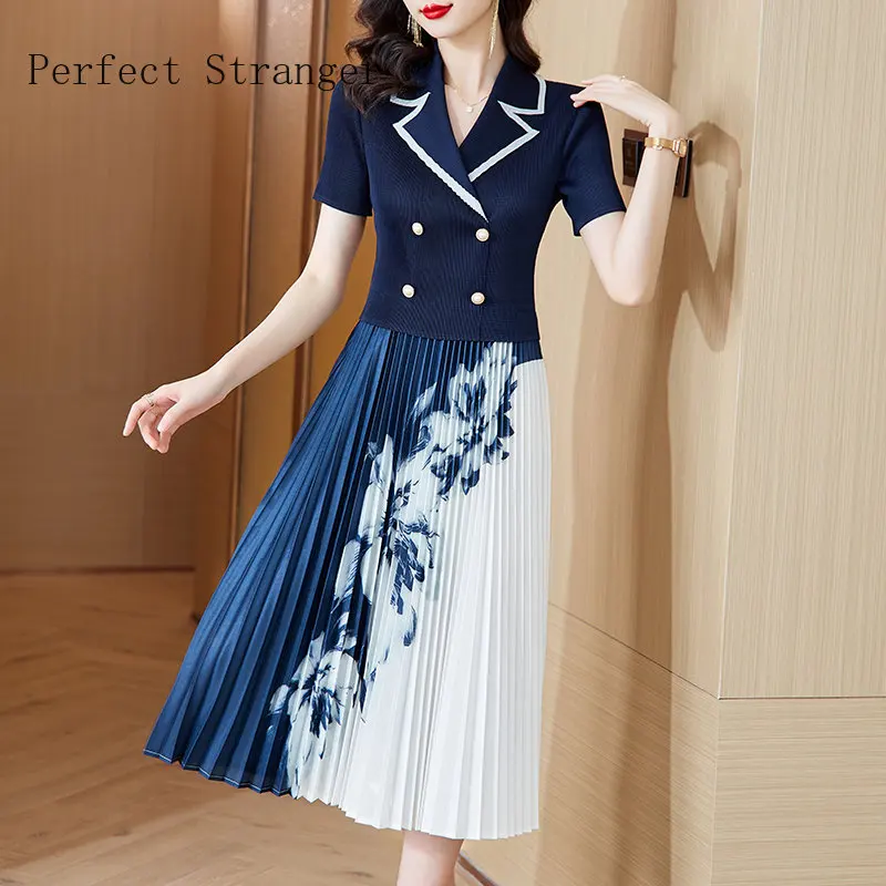 Женское шифоновое платье на пуговицах Элегантное Длинное приталенное средней