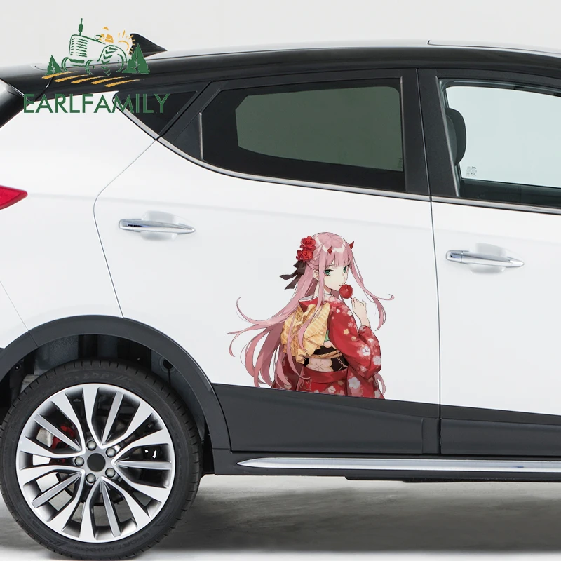 EARLFAMILY 43 см х 42 аниме для любимого в франксе Zero Two виниловая Автомобильная Оболочка
