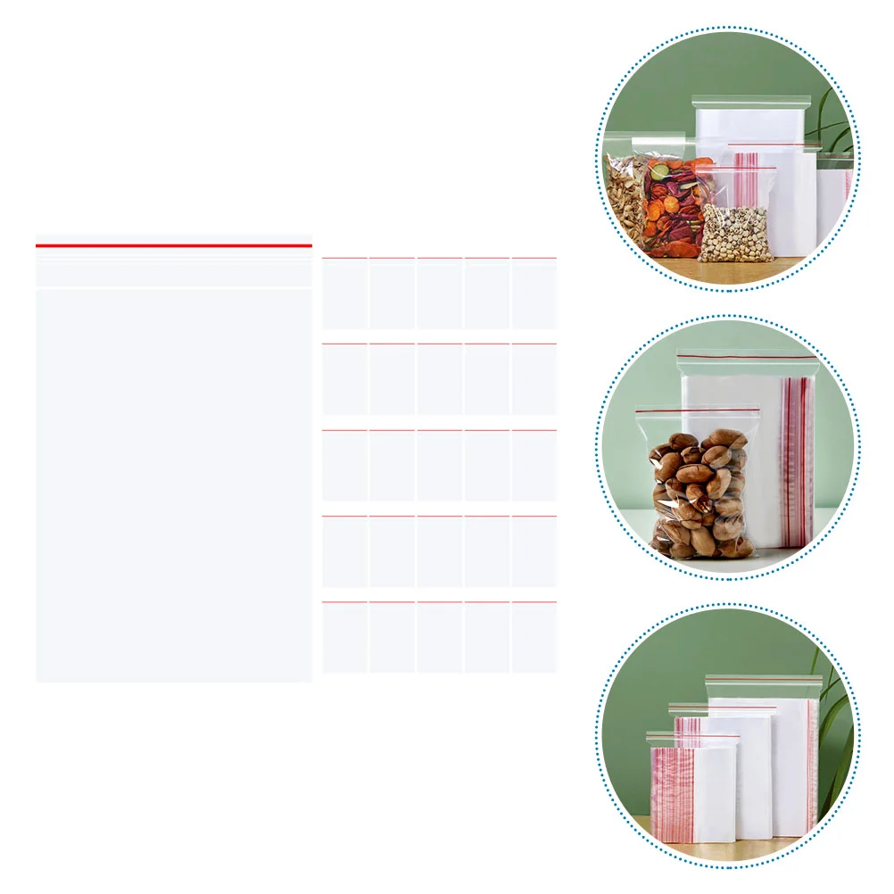 

100Pcs Sealed Bags Clear Sealing Bag Jewelry Bags Candy Packing Bags Resealable Storage Pouches