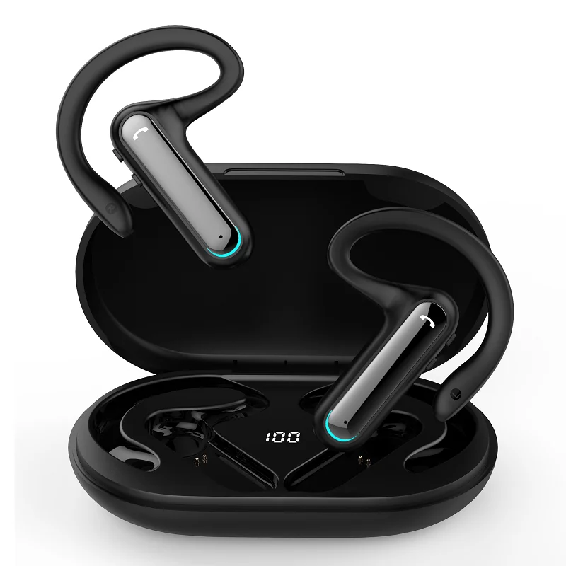

New Business Earphones Bluetooth 5.2 Headset Wireless Headphones with Dual Mic Earpiece CVC8.0 Noise Cancelling Hands-free