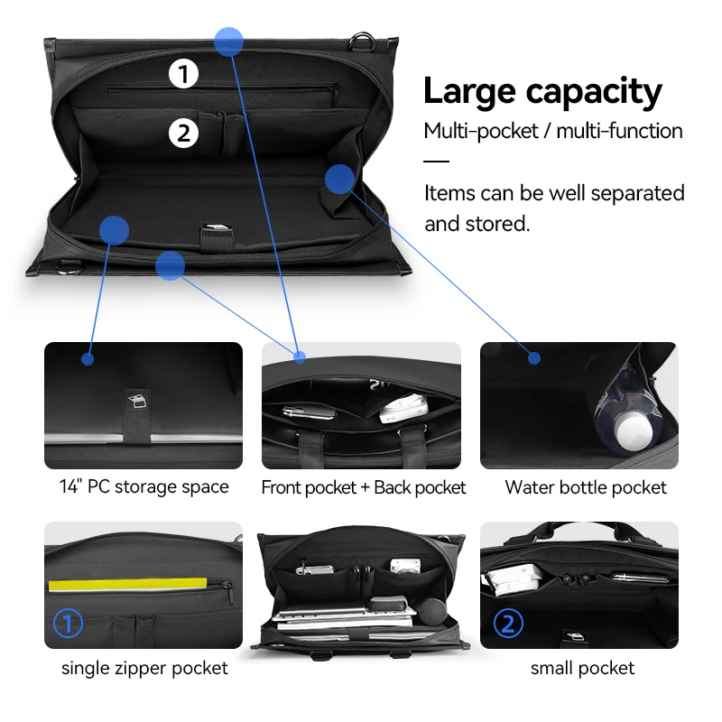 Мужская офисная сумка Mark Ryden деловая через плечо кожаный портфель