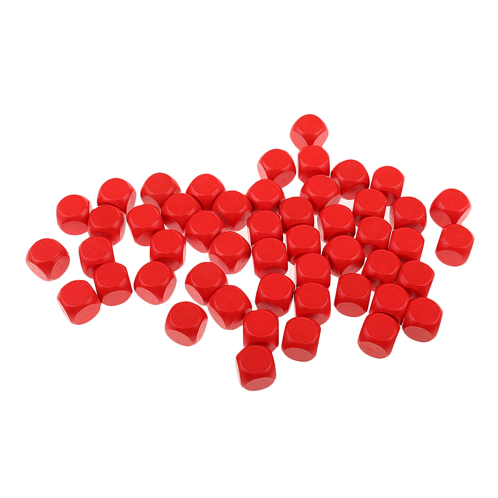 

Muti-colour Wood Dice Set of 50 Pieces for Role Play Game Accessories Set