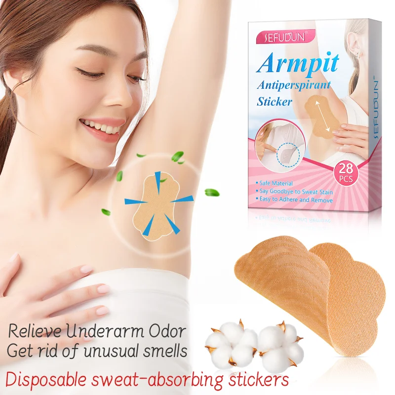 

Invisible Disposable Sweat-absorbing Sticker Anti-Underarm Odor Underarm Antiperspirant Sticker 28PCS Armpit SweatPads Deodorant