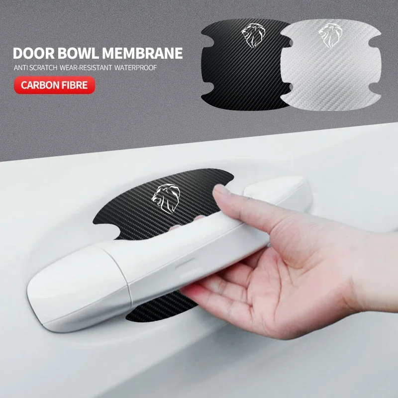 Автомобильная наклейка защитная пленка на дверную ручку для Peugeot 206 307 308 3008 207 208 407