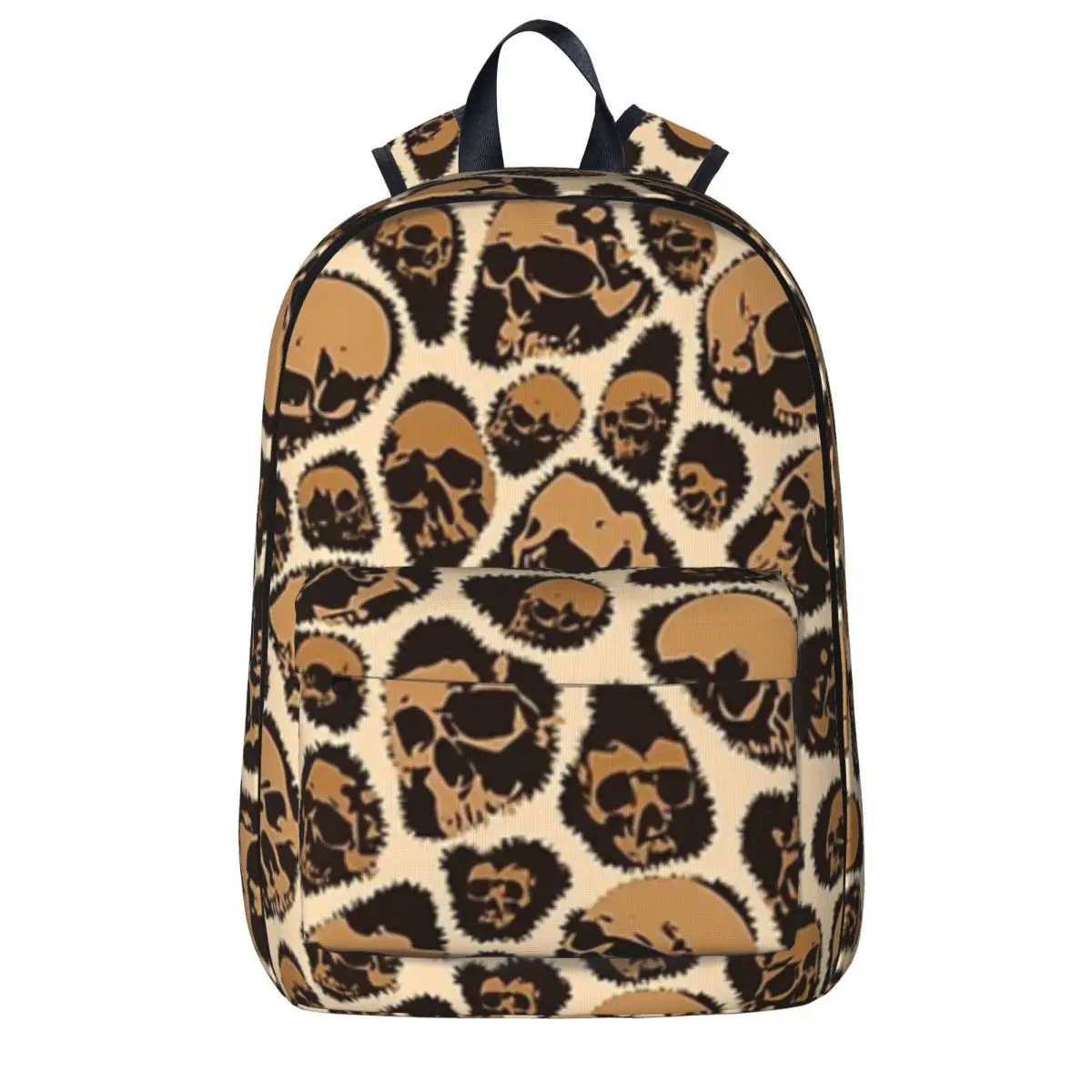 

Leopard Print Cheetah Gothic Skulls Animal Fur Pattern Backpack Boy Girl Bookbag Children School Bag Laptop Rucksack ShoulderBag