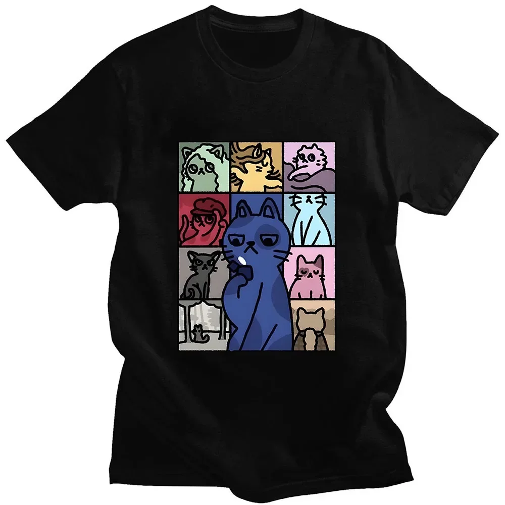 Футболка ErasTour Cat Version 100% хлопок летние футболки женские/мужские с круглым вырезом