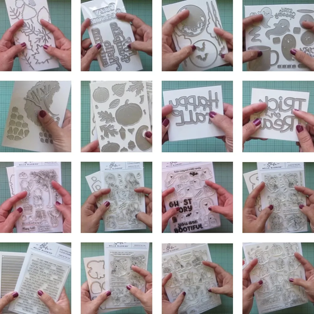 Мангостин 2024 Хэллоуин набор карт металлическая высечка и штампы Скрапбукинг фон