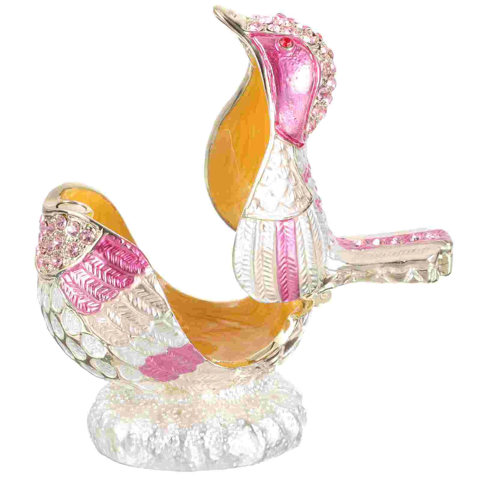 

Alloy Bird Jewelry Cute Box Boxes Handmade Earrings Storage Trinket Women Small Gift